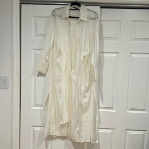 Zara white long shirt